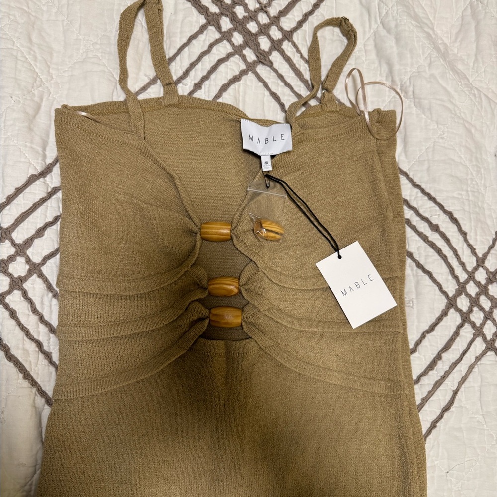 Mable Bodycon Dress with Button Accents - Picture 2 of 4